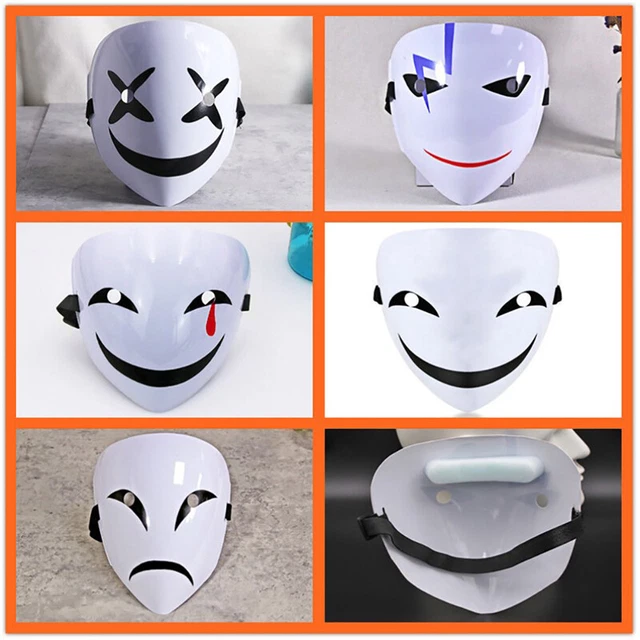 Casco Maschera Bianca Anime Proiettile Nero Hiruko Costume Cosplay Oggetti di scena Halloween G-H7