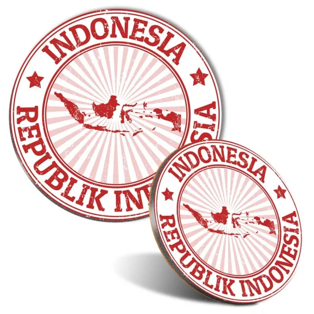 Mouse Mat & Coaster Set - Republik of Indonesia Map Travel  #4325