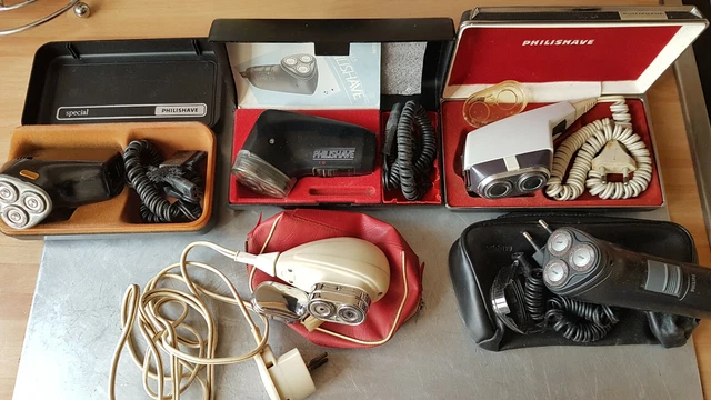 Rasoir Électrique Vintage PHILIPS Philishave De Luxe - Années 70 - Occasion Pour Collection Ou Décoration