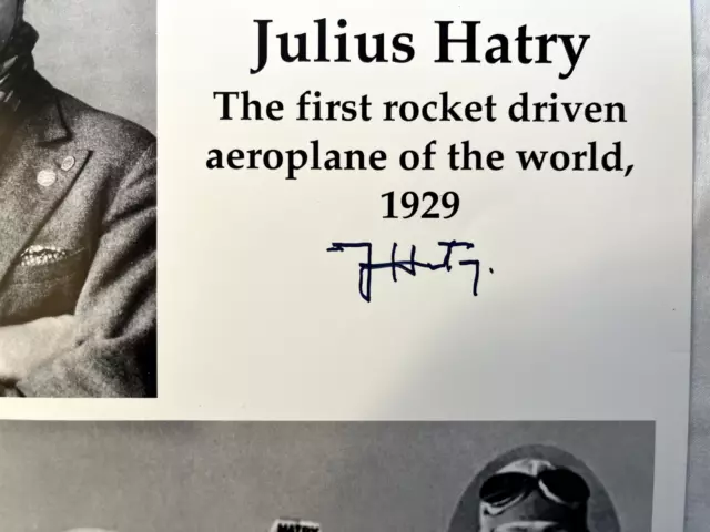 Julius Hatry Autograph Photo 8x10 Signed MILITARY 3