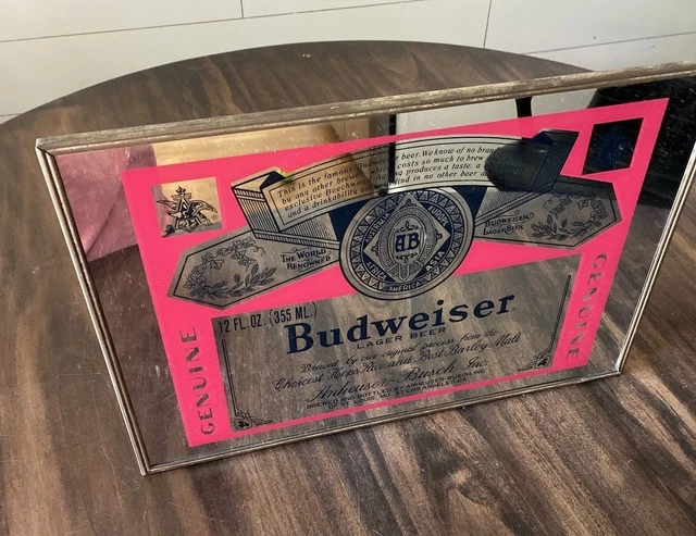 ANHEUSER BUSCH BUDWEISER King Of Beers Mirror $20.50 - PicClick