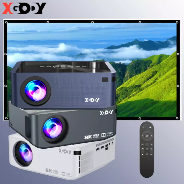 12000 Lumen 4K Projector  5G WiFi Cinema Portable Home Theater Movie Bluetooth