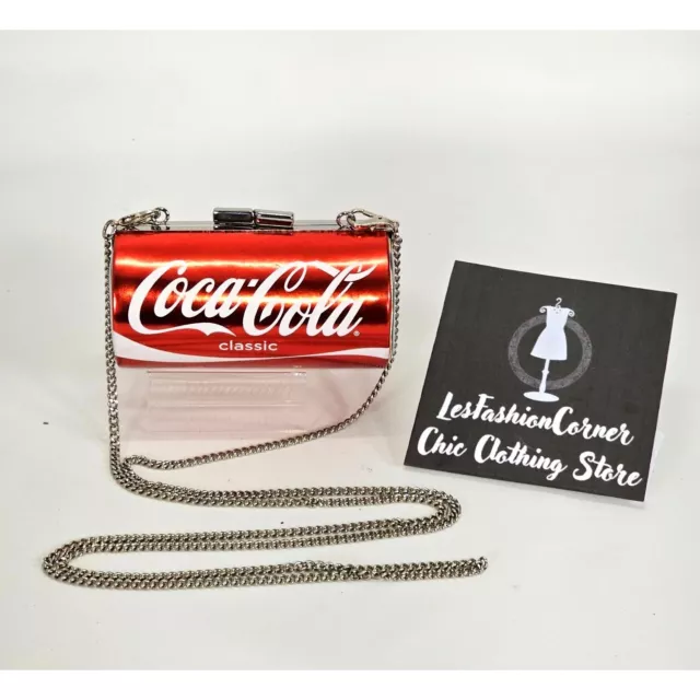 WonderMolly Women's Red Vinyl Coca-Cola Can Clutch Purse Crossbody Bag Small 163