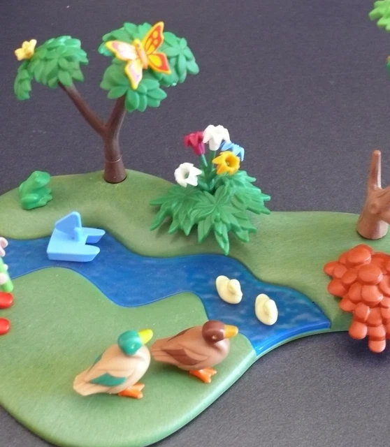 PLAYMOBIL ÉTANG NÉNUPHARS grenouille | feuilles de nénuphar fleurs roi