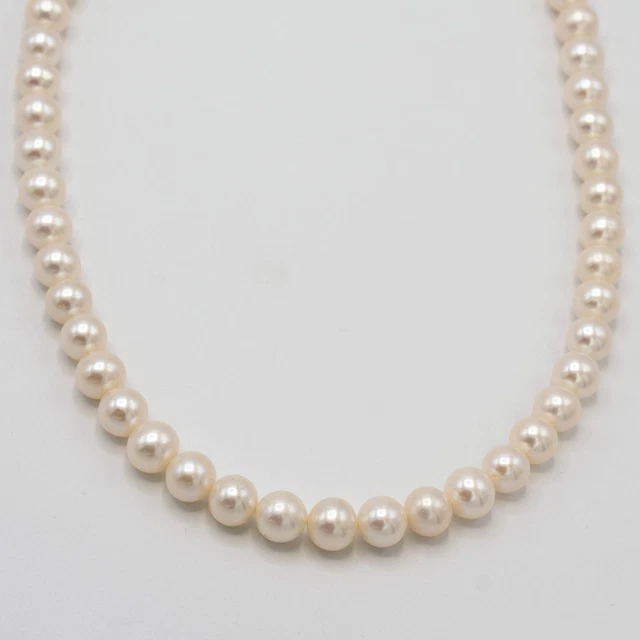 Collier De Perles Vintage Années 40 - Fermoir En Or 18K Avec Saphirs, Origine Espagne