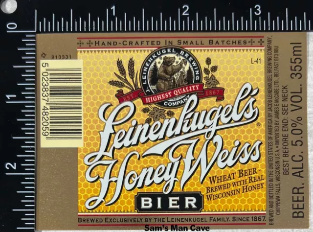 Leinenkugel's Honey Weiss Bier Label - WISCONSIN