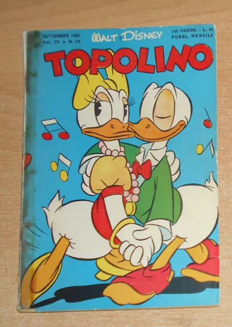 Ed.mondadori  Serie  Topolino   N°  19  1950   Originale  !!!!!