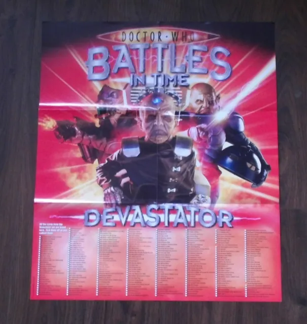 Dr Doctor Who BATTLES IN TIME Unused DEVASTATOR Poster Checklist 50 x 59cm RARE