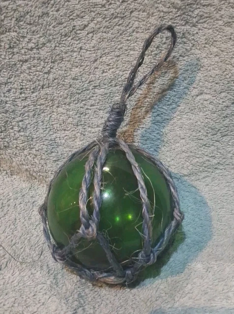 ANCIENNE BOULE DE marine flotteur mer en verre filet de pèche EUR 12,00