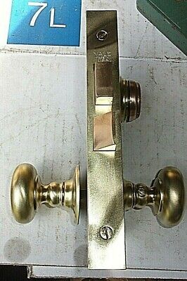Nice Heavy Yale Mortise Lock Set Brass Rosette & Knobs Replacement Best Cylinder
