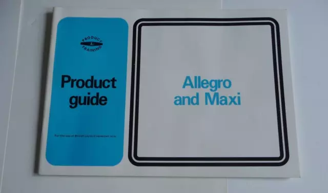 Austin Allegro & Maxi Leyland Salesman Product Guide Rare 1970'S