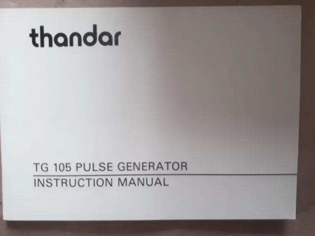 Thandar TG 105 Pulse Generator Instruction manual