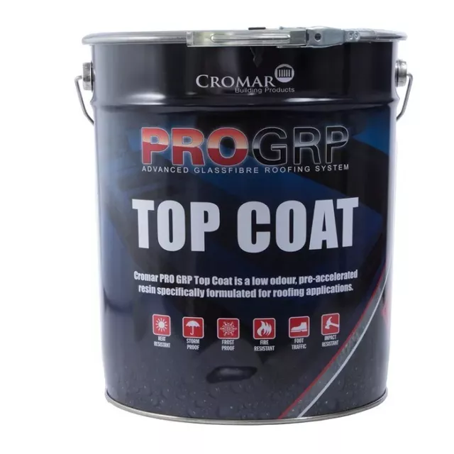 Cromar Pro Grp Top Coat Advanced Galssfibre Roofing System 10Kg