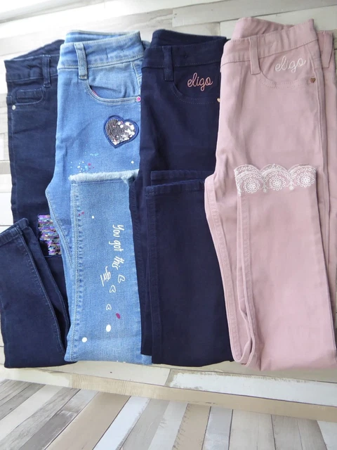 Girls 7-8 years Slim Fit Jeans/Trousers Bundle Various Brands *New* (Ref 027)