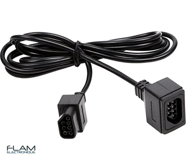 TSCo NES 7-Pin Controller Extension Cable – 6ft (Set Of 2) For Nintendo NES