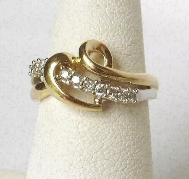 2 Ct Round Cut Simulated Diamond Women's Heart Band Ring 14K Yellow Gold Plated