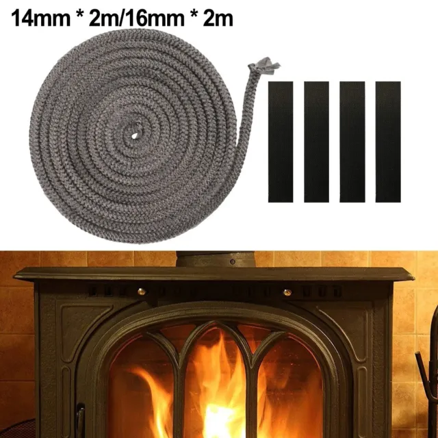 Secure Your Wood Burning Stove with Black StoveFire Rope 1416mm 2m Length