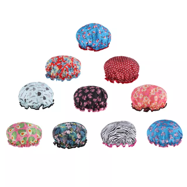 Waterproof, Double Layer Women Items Shower Caps, Bath Accessories