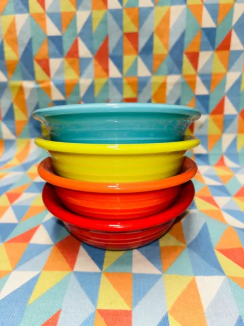 New Fiestaware mixed Set of 4 Fruit Salsa Bowls 9 oz  FIESTA FREE SHIPPING