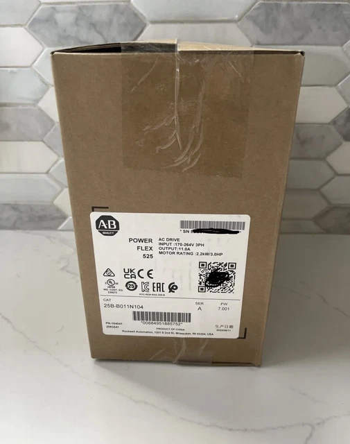New 2022 Allen Bradley 25B-B011N104 PowerFlex 525 AC Drive 240V 11A 3HP
