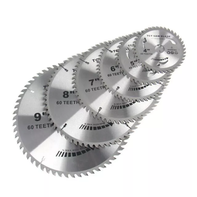 110/125/150/180/200mm Wood Cutting TCT Circular Saw Blade Disc Tools 30/40/60T