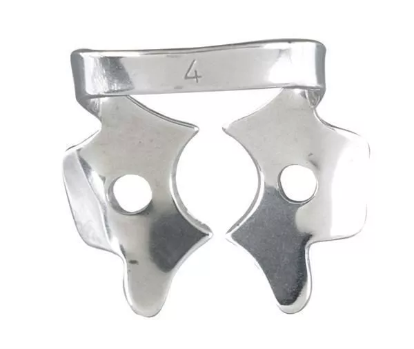 Rubber Dam Clamps #4 Tempered Stainless Steel Sold in Pack of 2