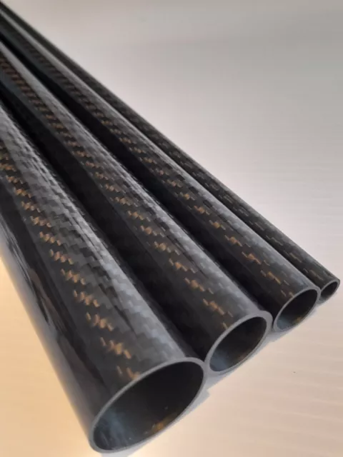 Carbon Fiber Tube Fibre Matte Twill 3k All Diameters  1000mm Length UK Supplier! 2