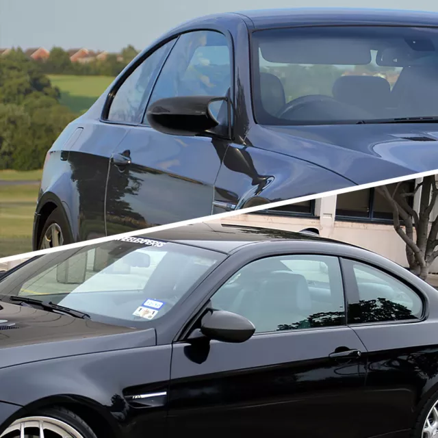 Pair of Style Gloss Black Rearview Side Mirror Caps For BMW E90 E92 E93 LCI 2