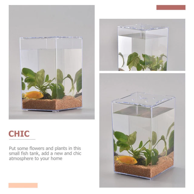 Desktop Fish Tank Betta Fish Tank Turtle Aquarium Accessories Acrylic 2