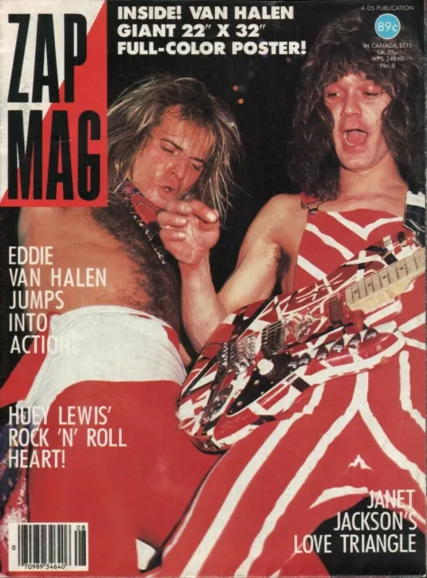 1984 Zap Mag - Eddie Van Halen - Giant 22" x 32" Color Poster - Vintage Magazine