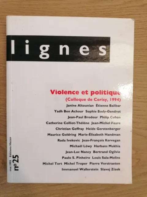 Revue lignes n. 25 : Violence et politique | Collectif | Envoi