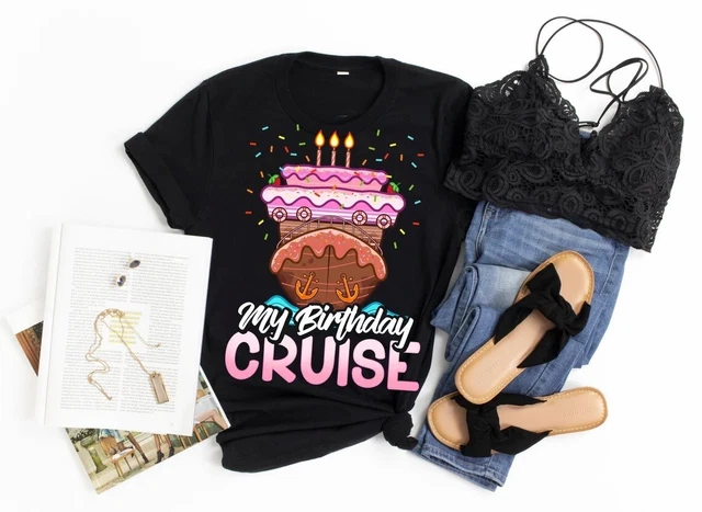My Birthday Cruise Shirt Women,Birthday Cake Cruise Ship