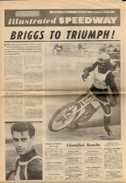 Illustrated Speedway 15/09/1967  +++ Free Uk Postage