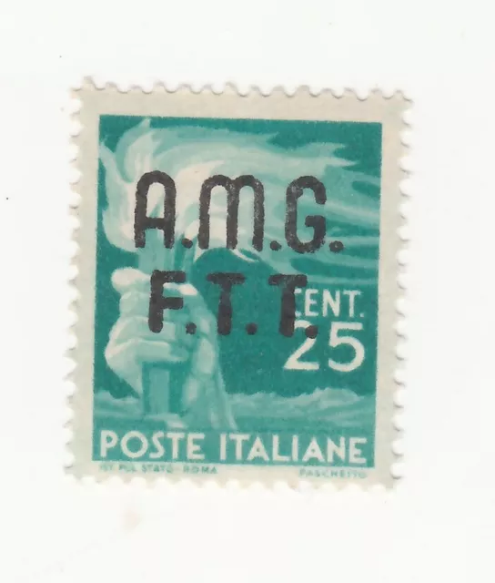 Italy 1947. Trieste Zone A. Democracy. Postage of 1945 OP AMG - FTT. MNH