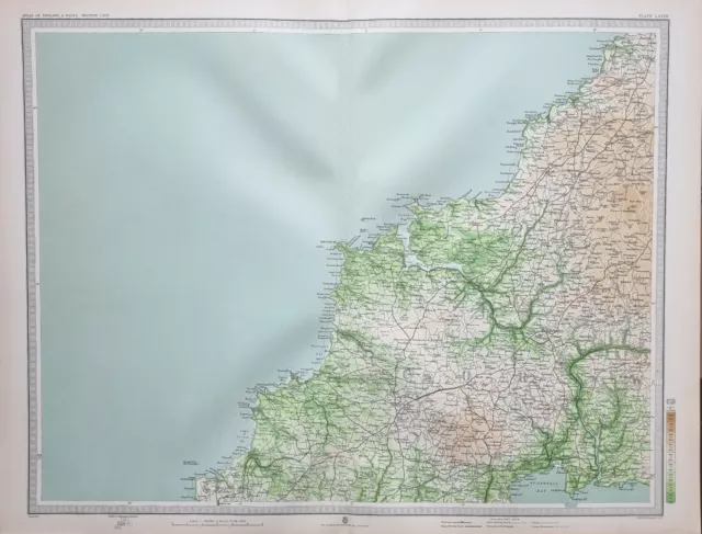 1903 Old Map England & Wales Trevose Newquay St Agnes St Blazey