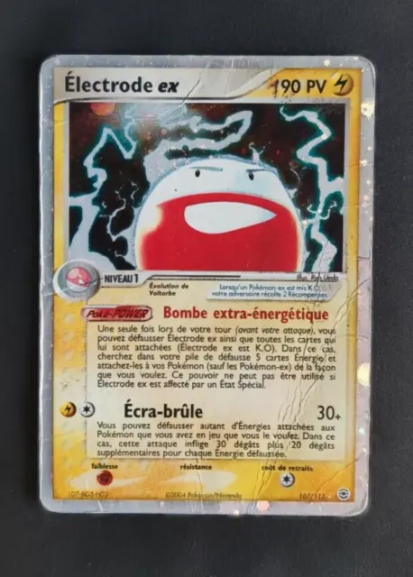 Carte Pokemon ELECTRODE Français - EX Rouge feu vert feuille - 107/112