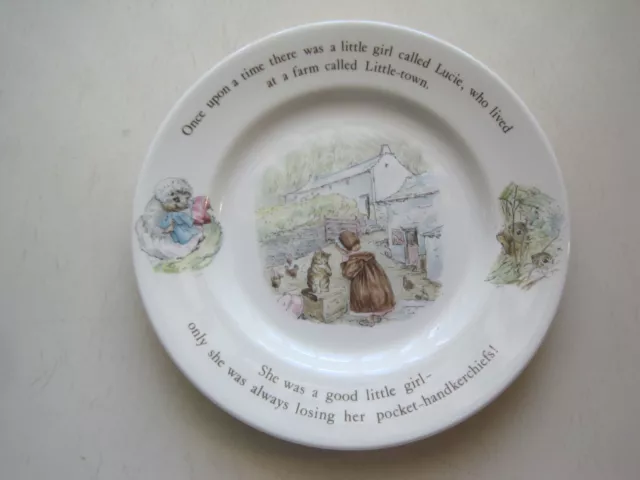 Wedgewood Beatrix Potter Plate Mrs. Tiggy-Winkle Made in England 7”