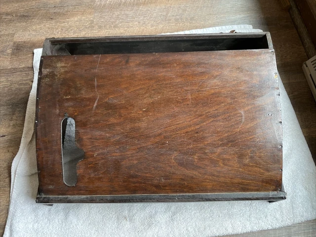 Antique Singer Treadle Sewing Cabinet Wood Drip Pan Dust Cover Belly Dress Saver