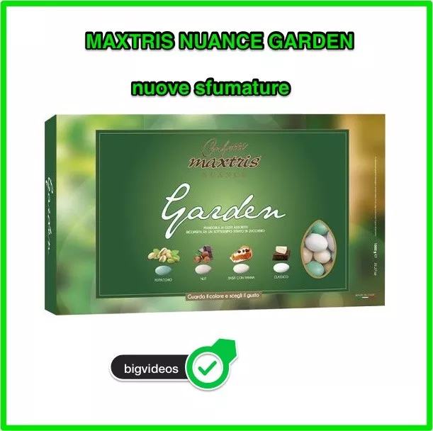 Confetti Maxtris Sfumati Garden Verde Beige Mandorla Cioccolato 1 Kg Gusti Misti