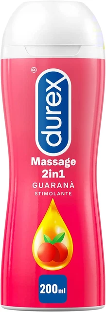 Massage 2 in 1, Gel Lubrificante Intimo a Base Acqua E Gel per Massaggi, Con Gua