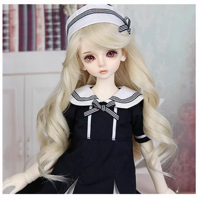 XMAS GIFT 1/4 BJD Doll Jointed Body Girl Eyes Face Makeup Wig Clothes Hair Shoes