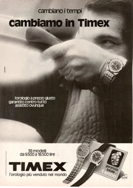 Armbanduhr Timex Electronic Electric Werbung 1 Seite 1975 Original 8M