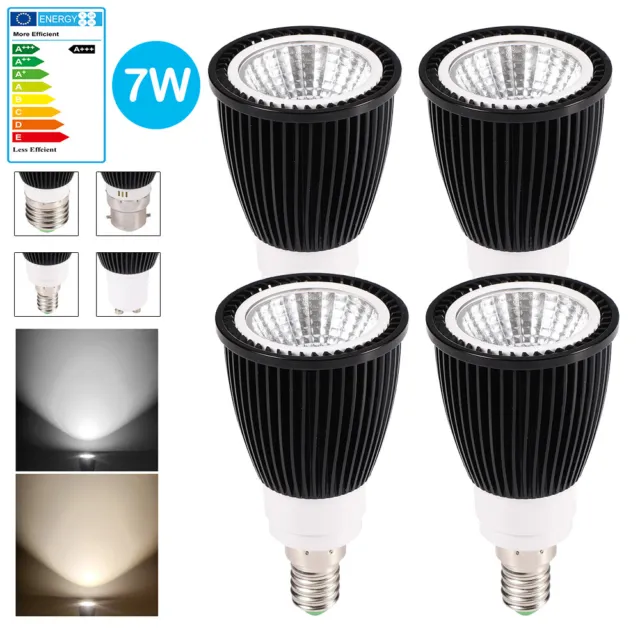 E27/E14/GU10/B22 LED Birne Glühbirnen 7W=20W Leuchtmittel COB Einbauspots Lampen