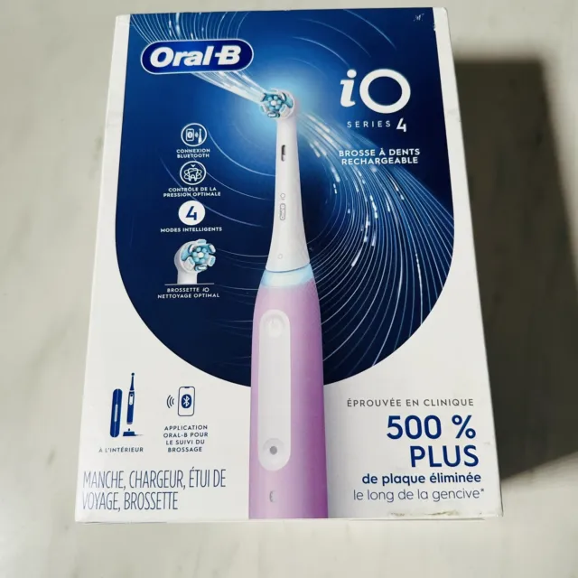 Cepillo de dientes eléctrico recargable de lavanda Oral-B IO Series 4 con cabezal de cepillo Br3