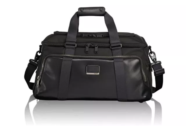 TUMI Alpha Bravo McCoy Gym BagDuffel Bag Black Nylon w/Leather TUMI AUTHENTIC