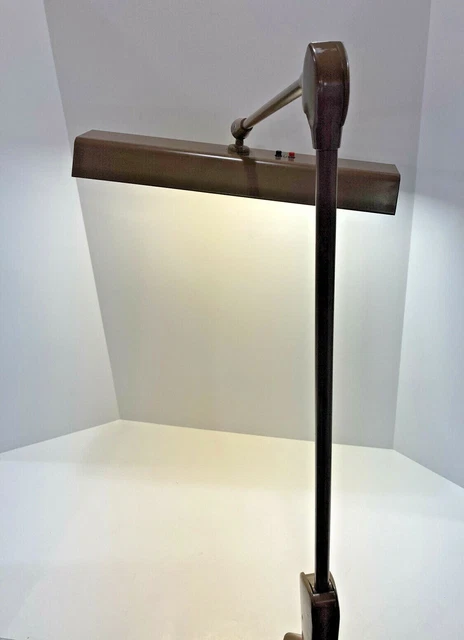 Brown MCM Industrial Secretary Office or Shop Light Lamp By VRC Pittsburgh PA