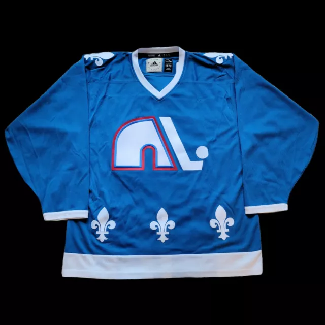 Camiseta deportiva vintage de los clásicos del equipo de Quebec Nordiques de Adidas retro herencia