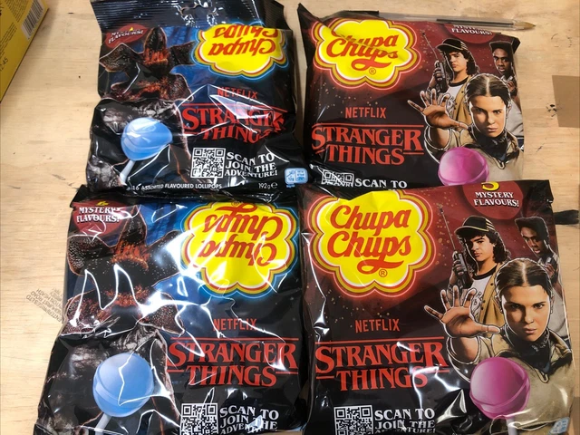 STRANGER THINGS CHUPA Chups Lollipops limited edition 4 Packs Of 16 ...