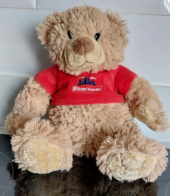 ALTON TOWERS PLUSH Teddy With Red Jumper And Hands £2.99