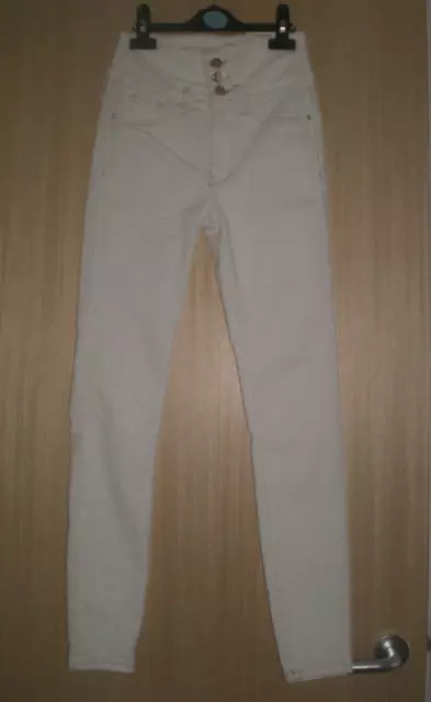 Ladies size 6R white high rise skinny jeans nwt River Island